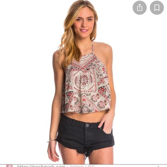 Billabong MAJESTIC SEAS Crop TANK Sz-Small - Picture 2 of 12
